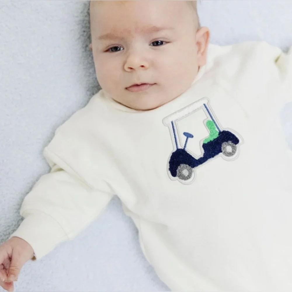 Angel Dear French Terry Golf Bubble Blue 3-6 months